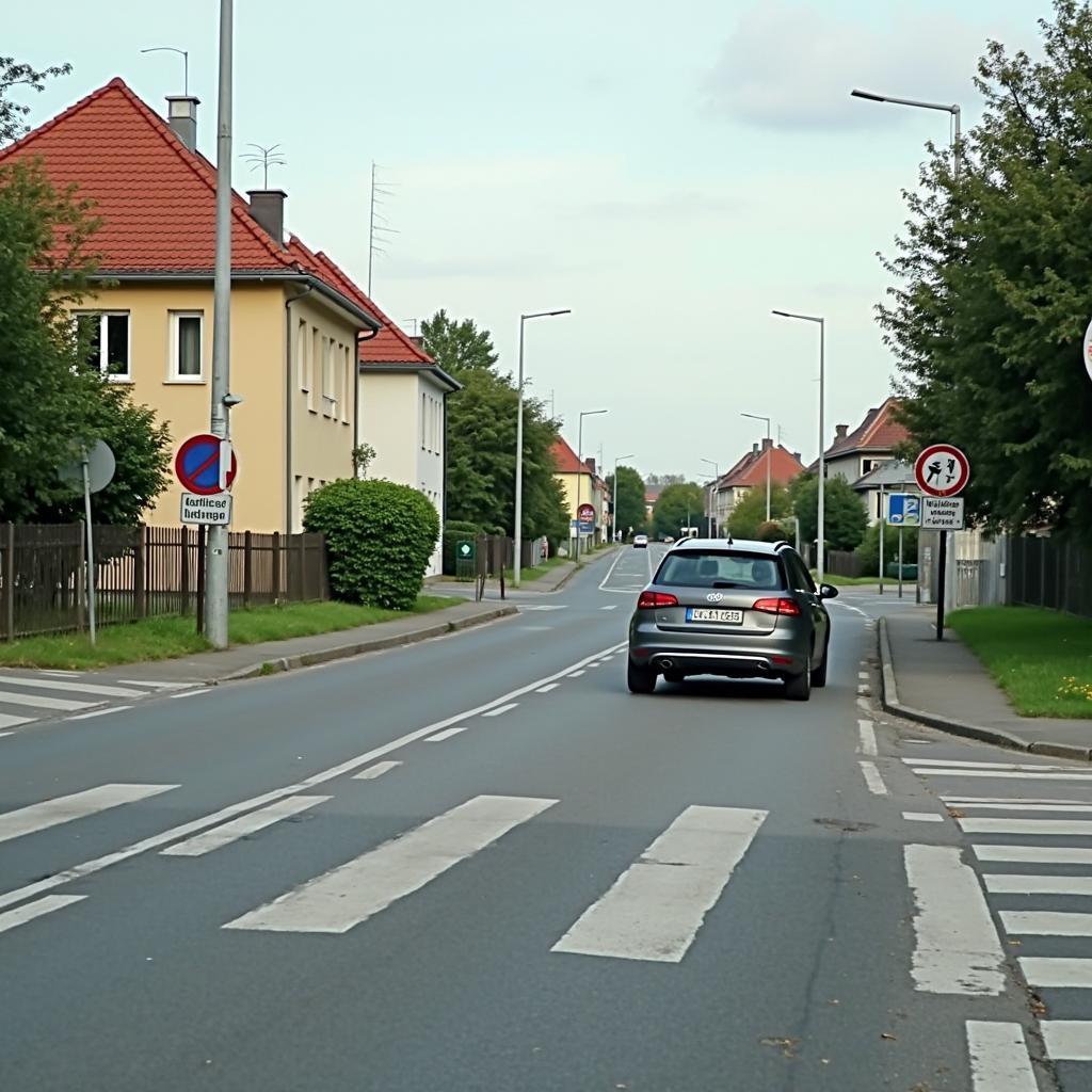 Vorfahrt Rechts an der Kreuzung