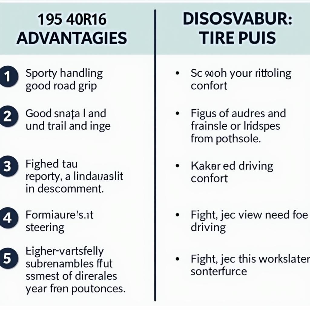 Comparação de vantagens e desvantagens do pneu 195/40R16