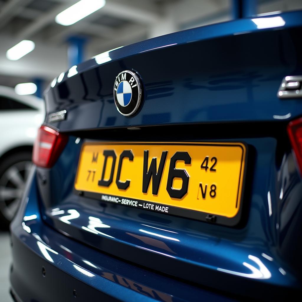 VR Nummernschild Anzeige