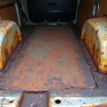 Rostschaden an VW Caddy Bodenplatte