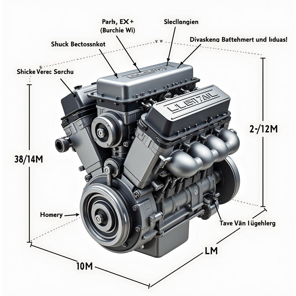 VW Käfer Motor Maße