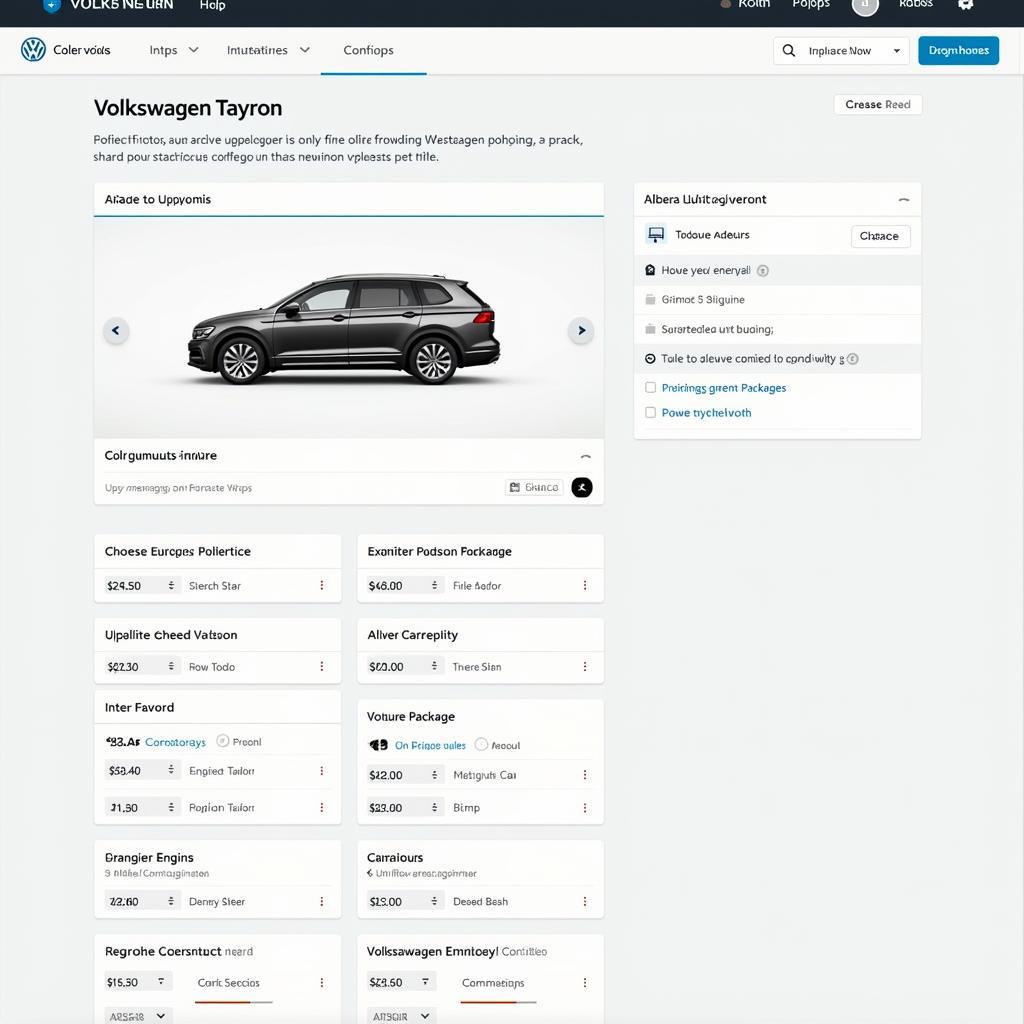 VW Tayron Konfigurator: Online-Tool zur individuellen Fahrzeuggestaltung