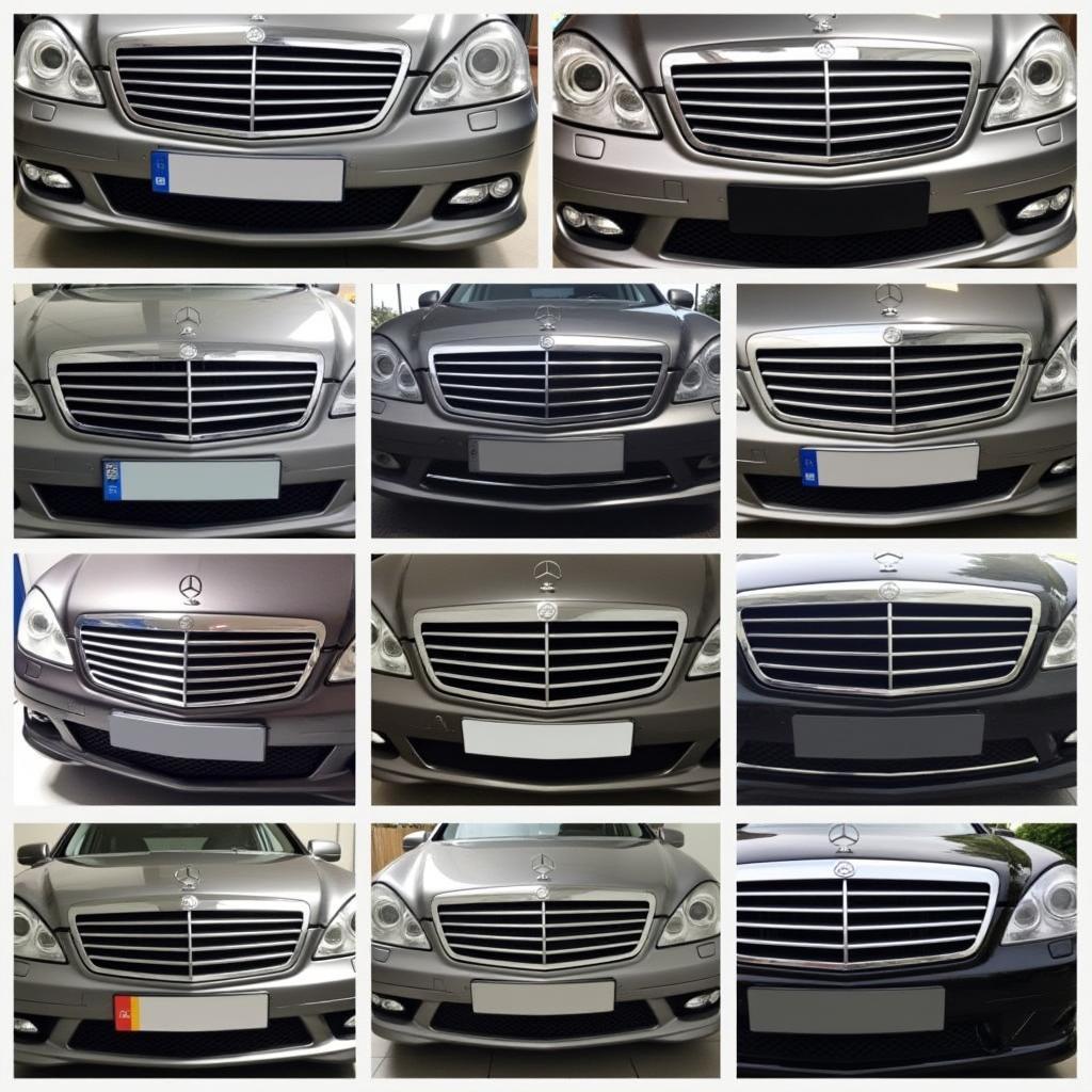 Verschiedene W212 Frontgrill Tuning Optionen