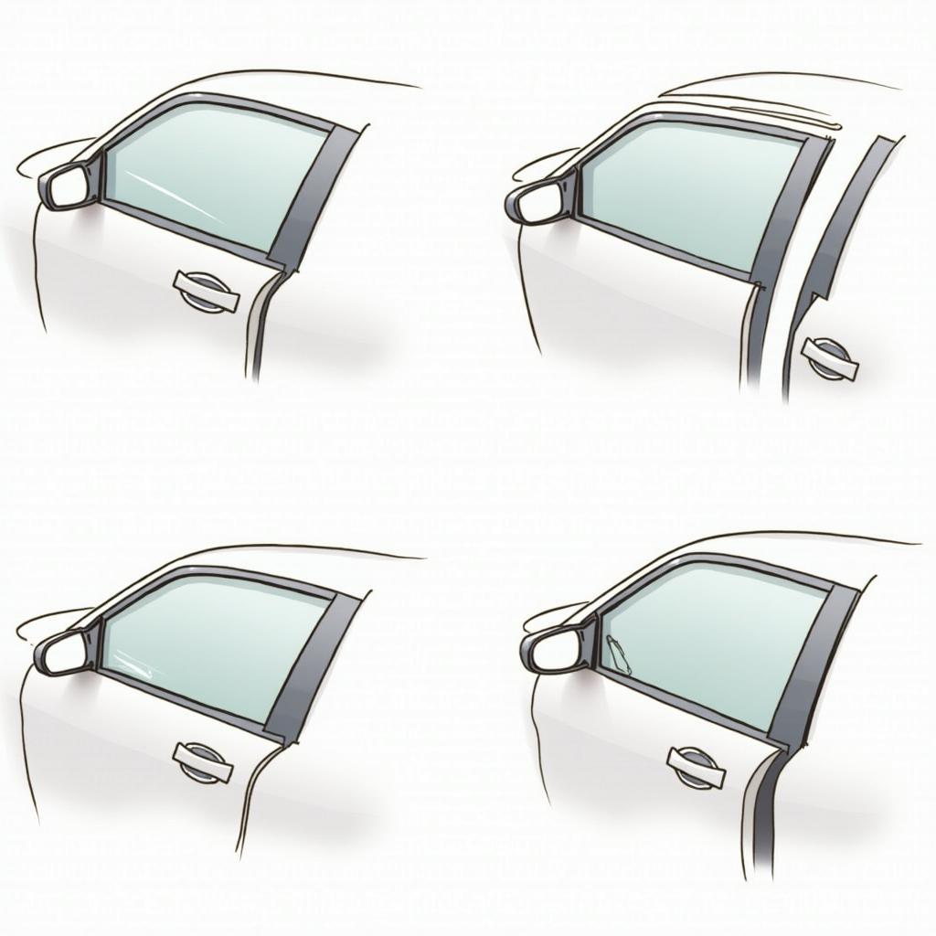 Illustrazione del processo di installazione dei vetri a isolamento termico sull'auto