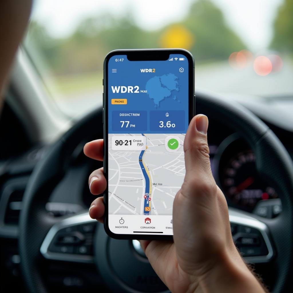 WDR 2 App mit Verkehrsinfos auf dem Smartphone