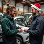 Weihnachtsgrüße an Kunden einer Autowerkstatt