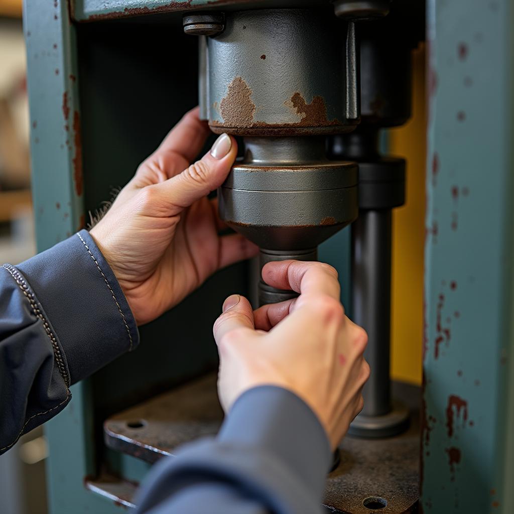 Gebrauchte Werkstattpresse prüfen