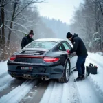 Herbstvorbereitung für das Auto in Garmisch