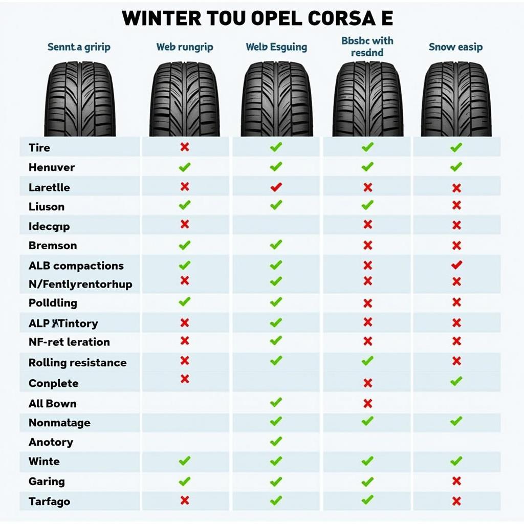 Vergleich verschiedener Winterreifenmarken für Opel Corsa E