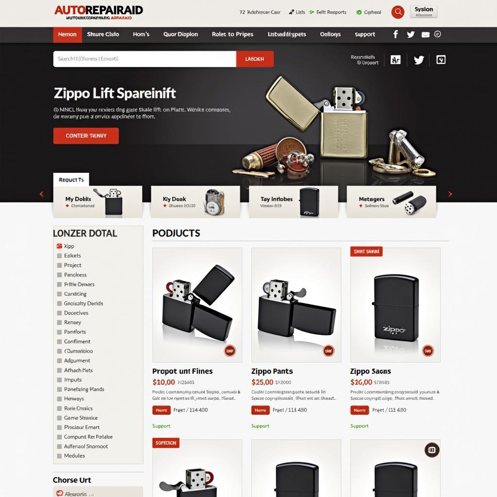 Online Shop für Zippo Hebebühne Ersatzteile