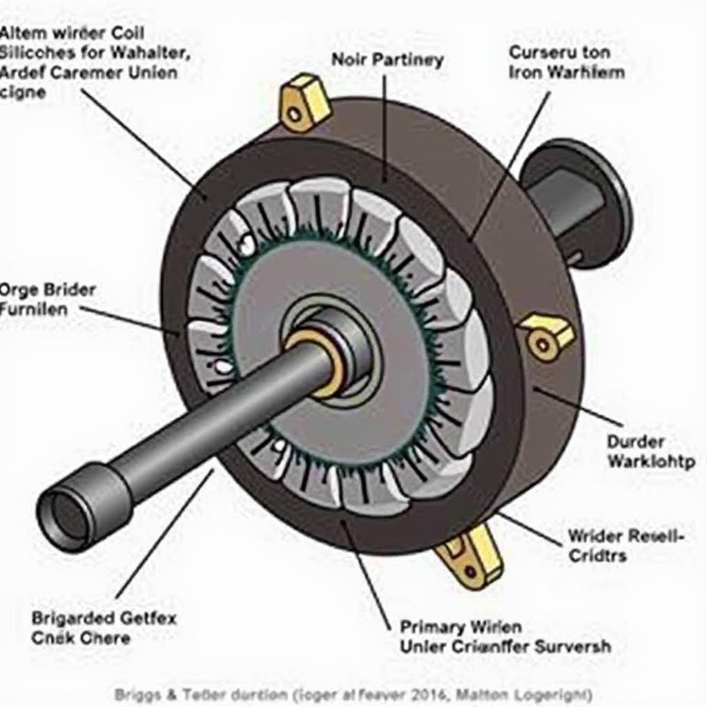 Aufbau einer Zündspule Briggs Stratton