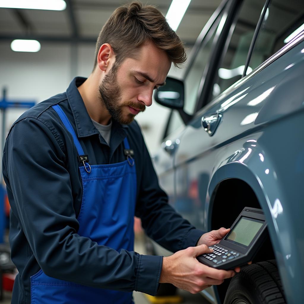 Reparatur eines 1er BMW Kombi in der Werkstatt