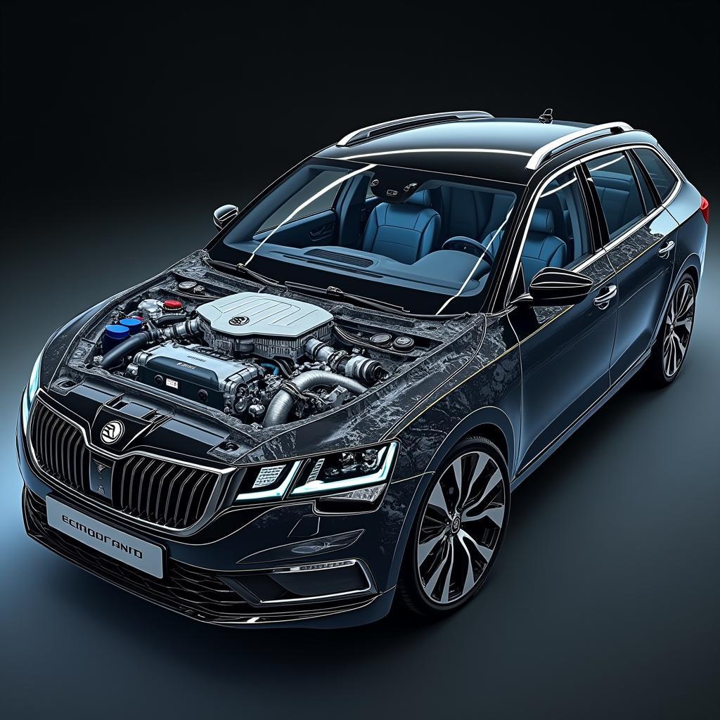 Motorraum des 2025 Škoda Octavia Limousine