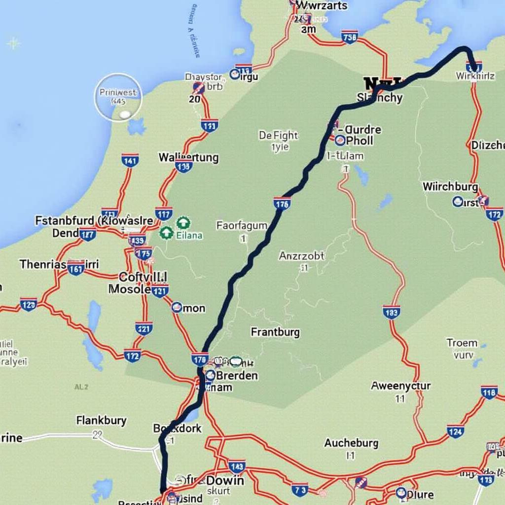 Aktuelle Verkehrslage auf der A3 zwischen Würzburg und Frankfurt.