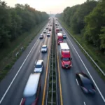 Rettungsgasse auf der A45