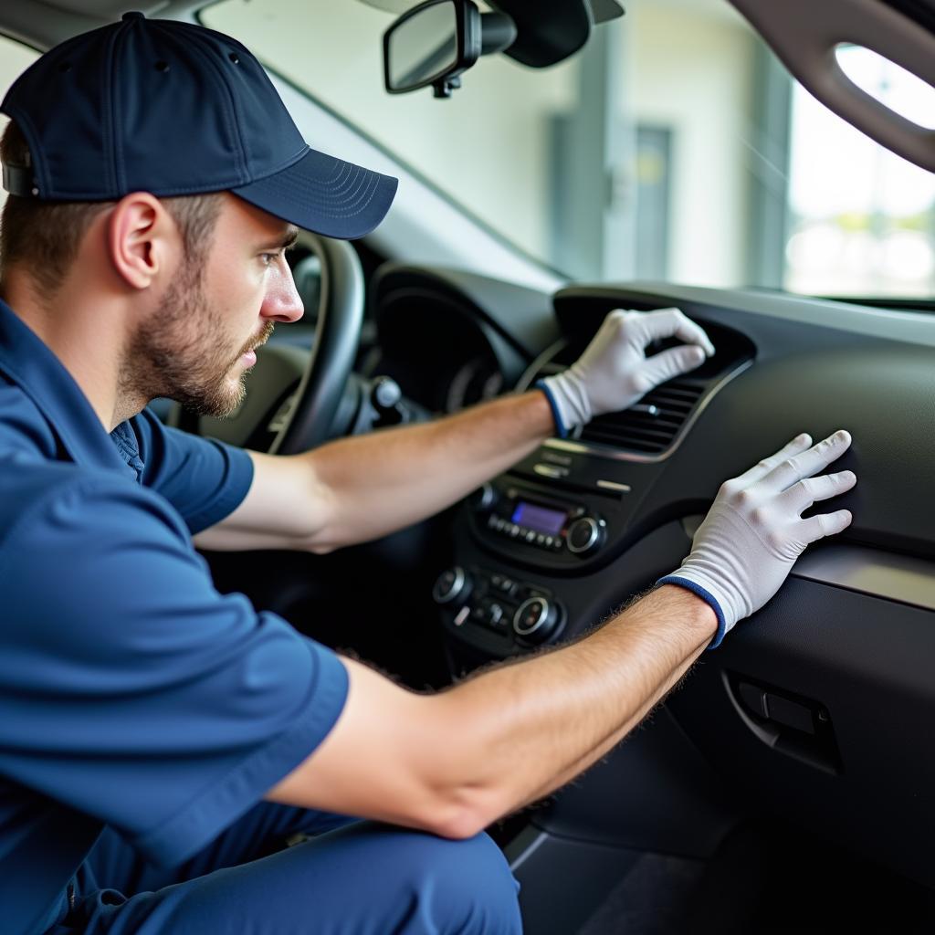 Image showing car AC maintenance