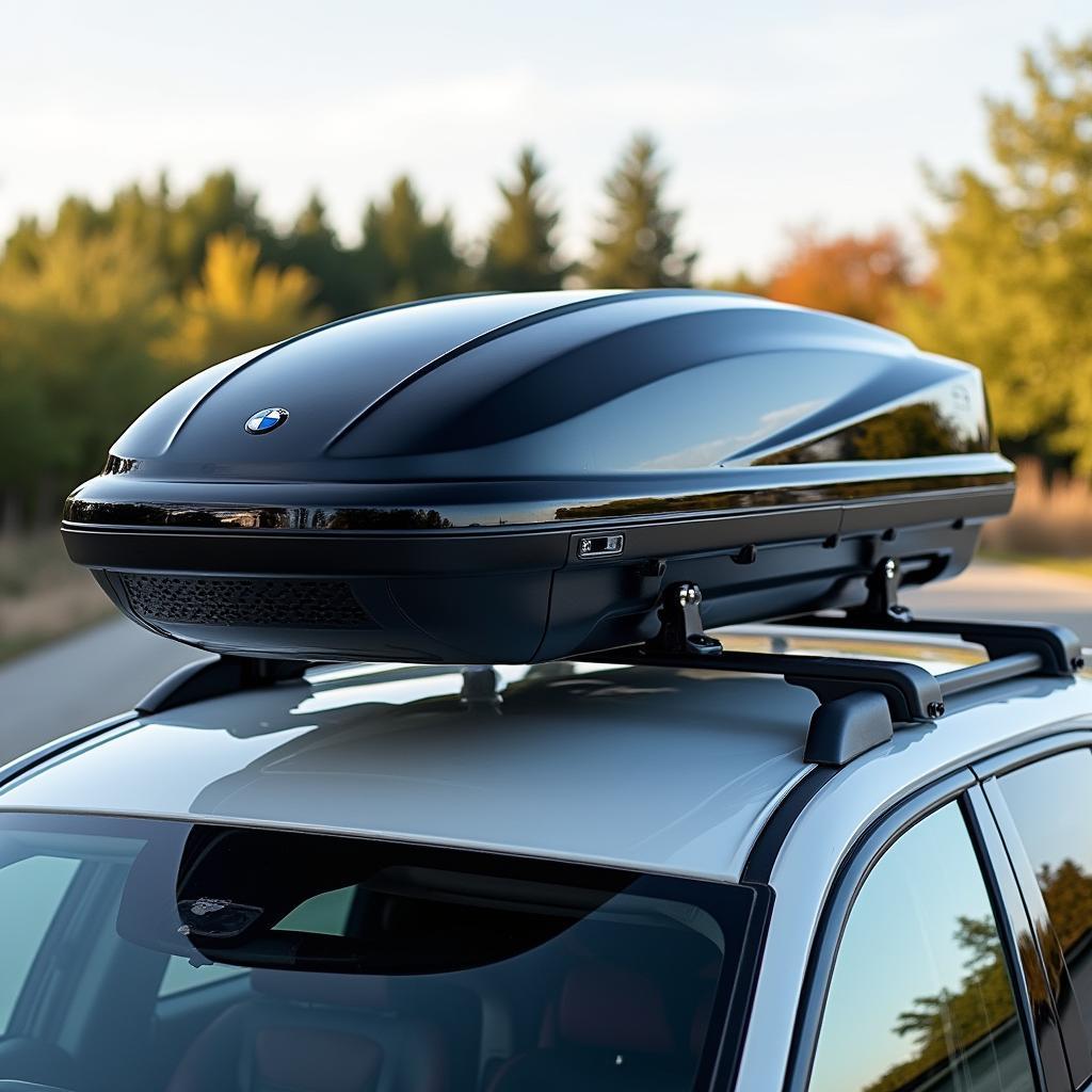 Aerodynamische Dachbox auf einem Auto