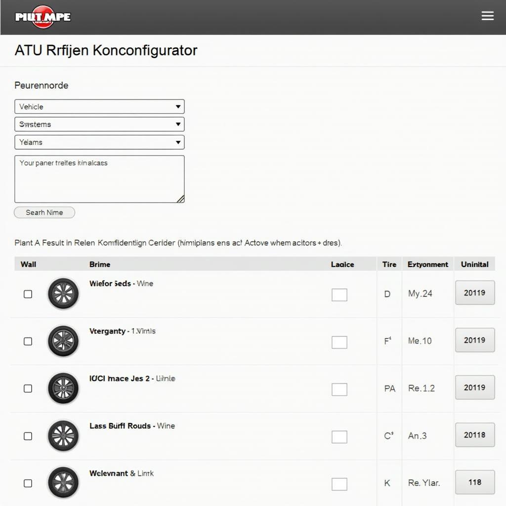 ATU Reifen Konfigurator Bedienung