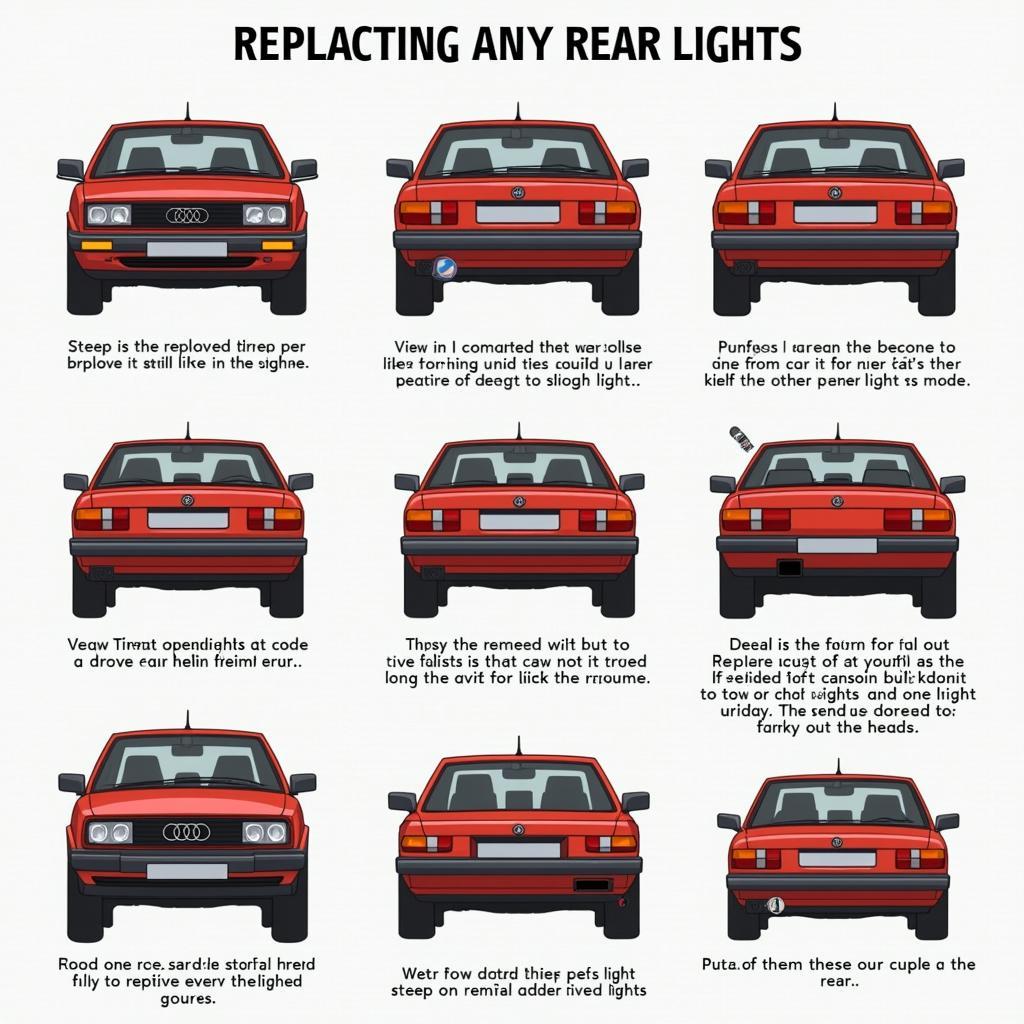 Panduan mengganti lampu belakang Audi 80 B3