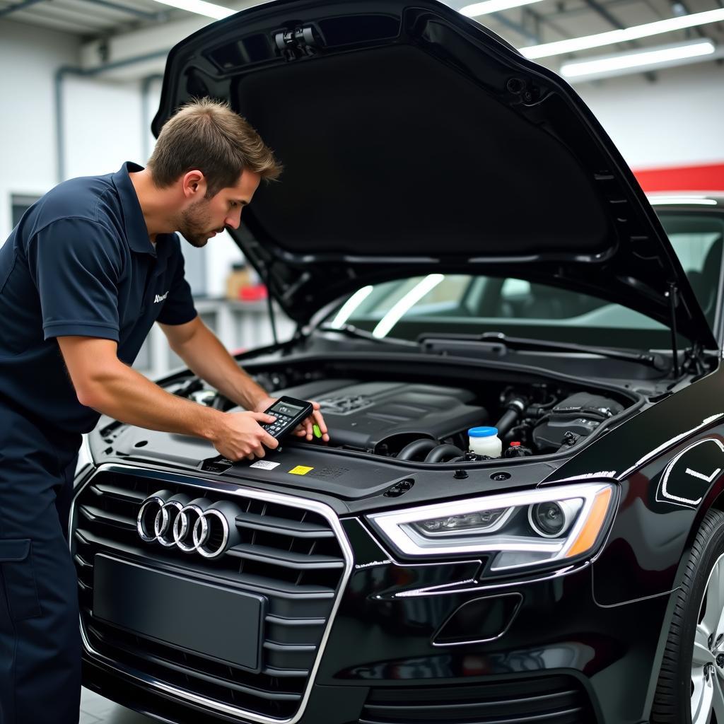 Audi A3 2019 Motorraum Diagnose