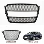 Verschiedene Audi A3 8V Kühlergrill Varianten: Wabendesign, RS-Optik, Kunststoff und Metall.