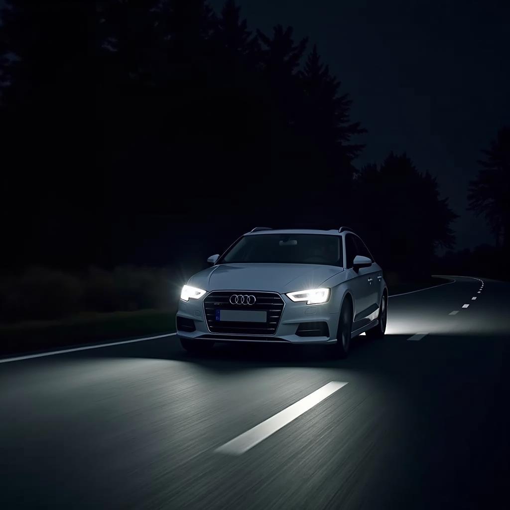 Audi A3 8V mit LED Scheinwerfern Nachtfahrt