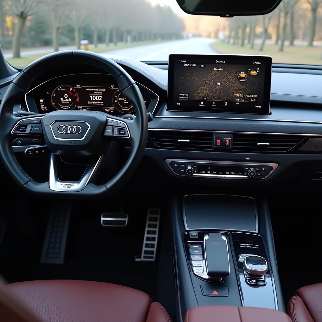 Interior e sistema de infotainment do Audi A6 e-tron