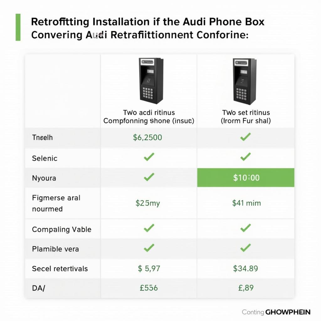 Kostenvergleich Audi Phone Box Nachrüstung