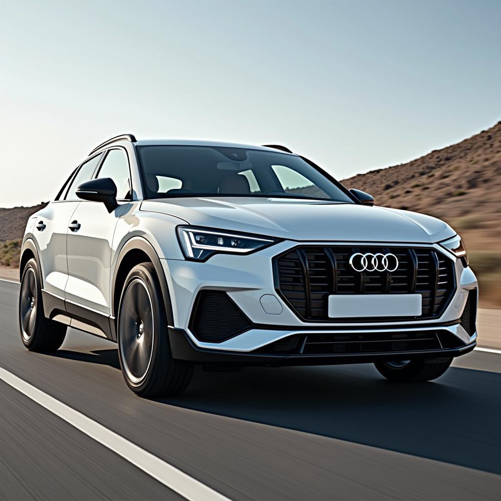 Audi Q2 mit korrekter Reifengröße für optimale Fahreigenschaften.