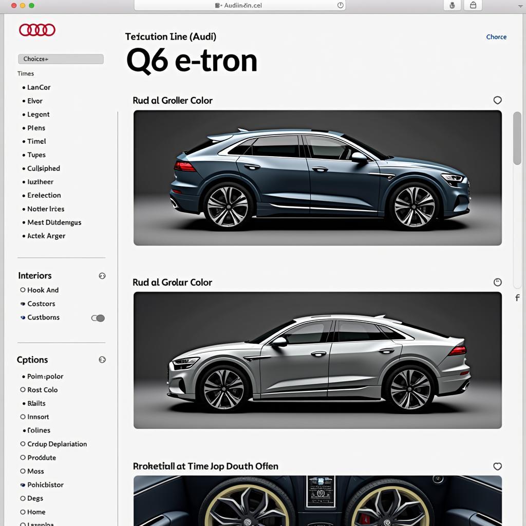 Audi Q6 e-tron Online Konfigurator