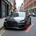 Audi RS6 Einparken in enge Parklücke: Herausforderungen in der Stadt