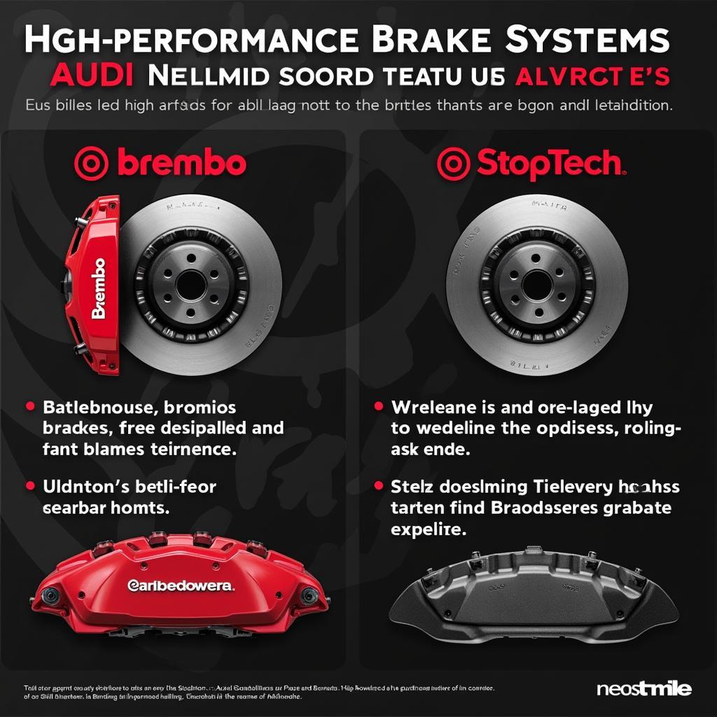 Audi sportremsystemen van Brembo en Stoptech