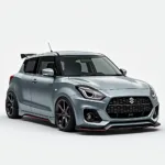 Audi Suzukagrau an einem getunten Suzuki Swift