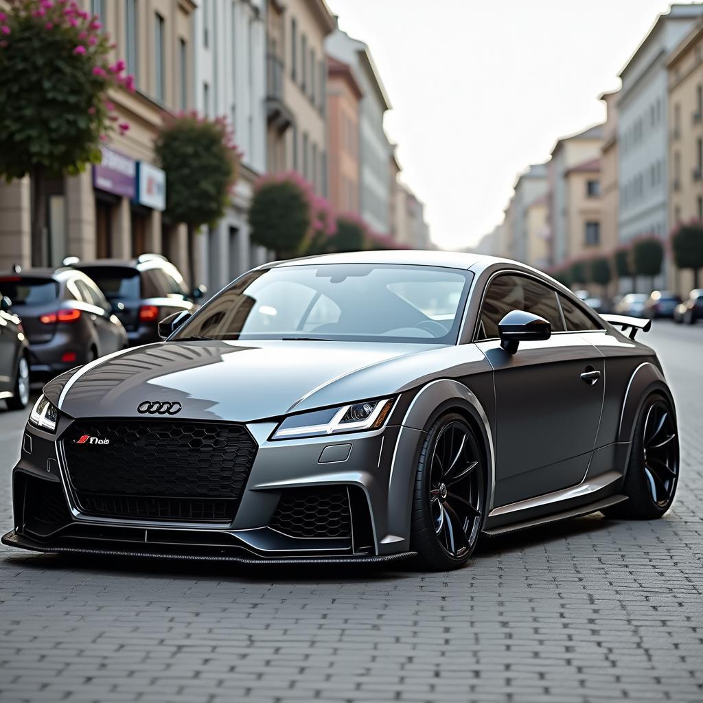 Sportlicher Audi TT mit Bodykit in aggressiver Optik.