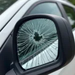 Auto Außenspiegel Glas mit Riss