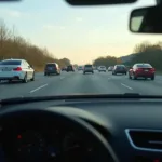 Auto auf der Autobahn