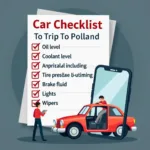 Auto-Checkliste für Polen-Reise: Öl, Wasser, Reifen, Bremsen, Beleuchtung.