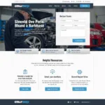 Website mit Informationen zur Autoreparatur und Kontaktformular