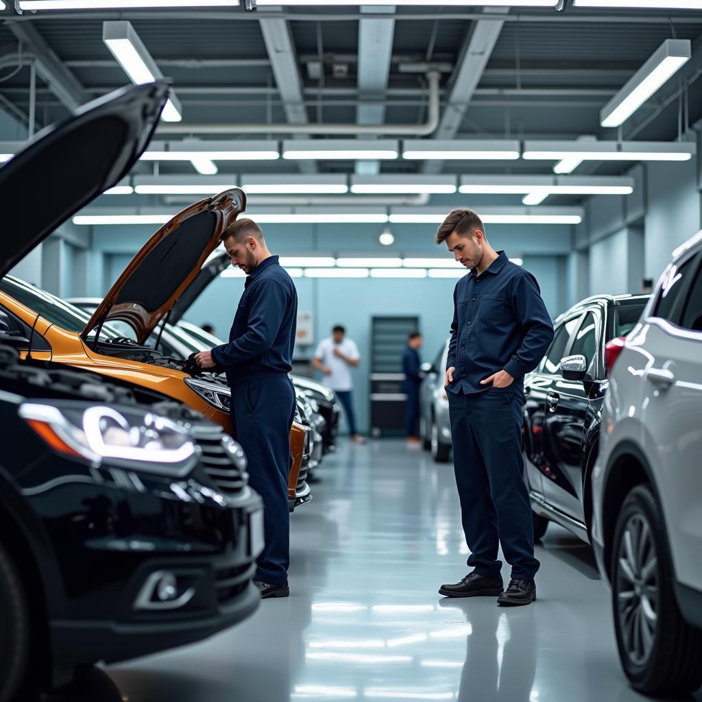 Autoreparatur in der Werkstatt