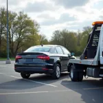 Auto Umsetzen auf einem Parkplatz