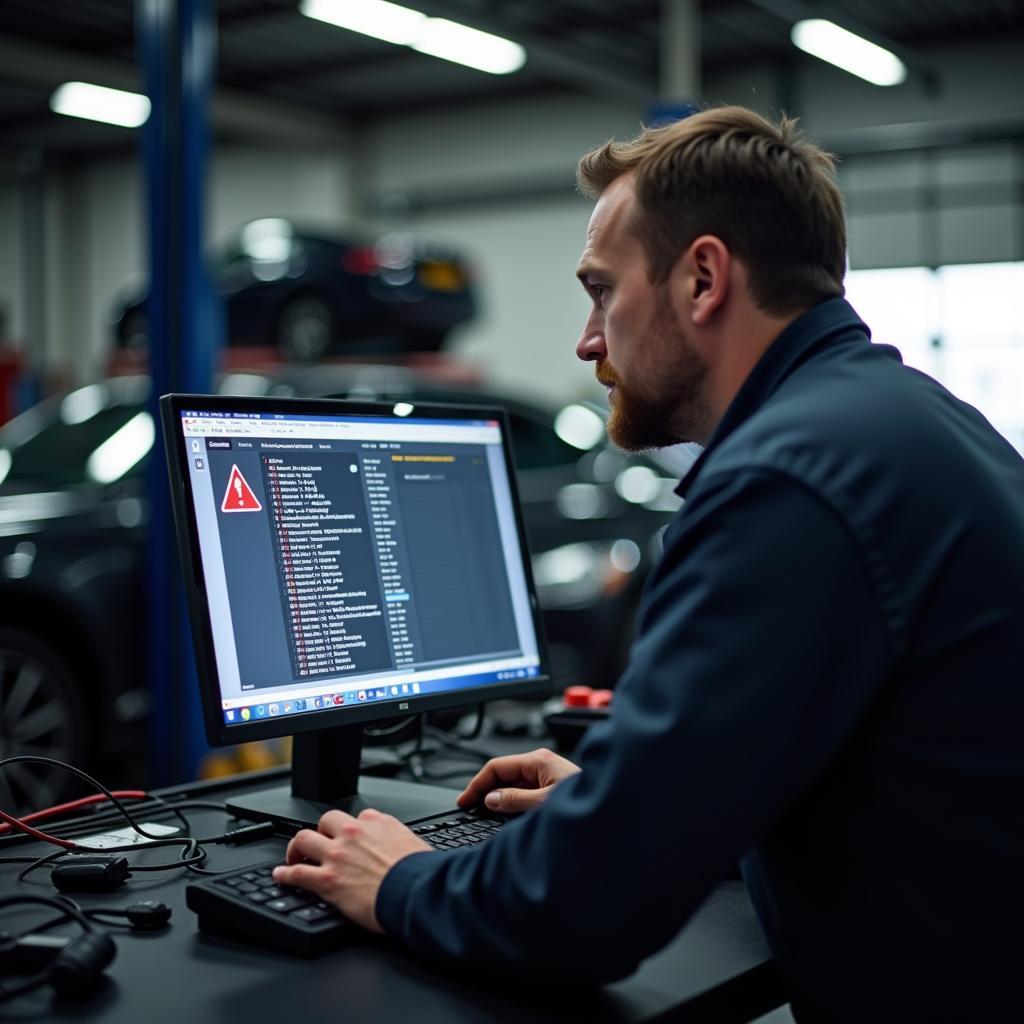 Auto Werkstatt Computer Fehlerdiagnose