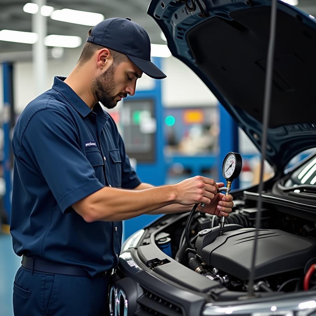 Auto Werkstatt Kühlsystem Prüfung