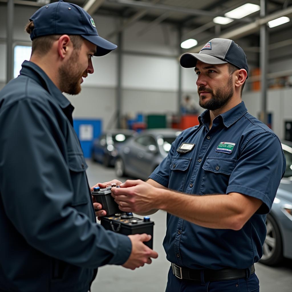 Autobatterie Rückgabe Werkstatt