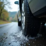 Autoreifen und Bremssicherheit auf nasser Straße