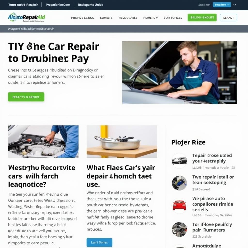 Conseils de réparation automobile sur le site AutoRepairAid