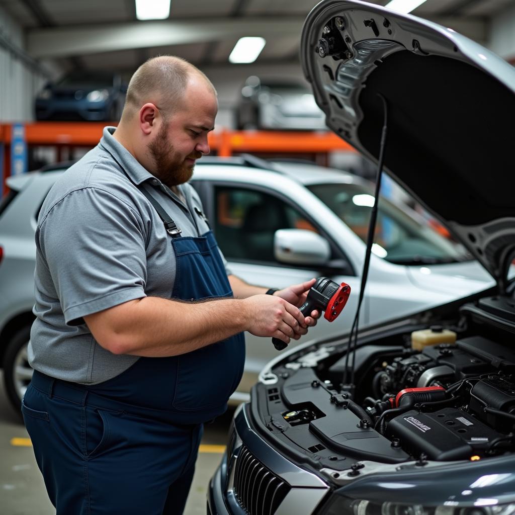 Tipps für Mechaniker mit Bauch bei der Autoreparatur