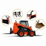 Vielfalt der Anbaugeräte für den B1400 Kubota