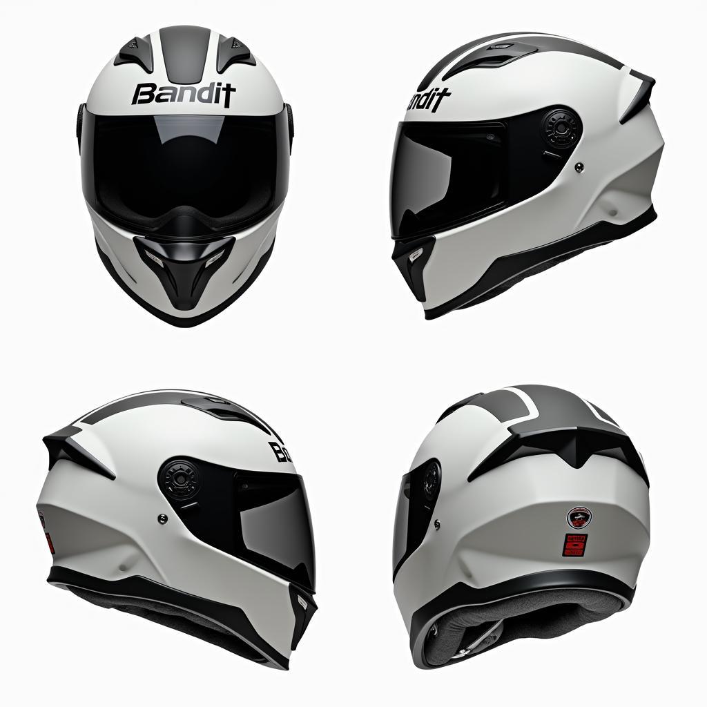 Moderner Bandit Integralhelm in aerodynamischer Form