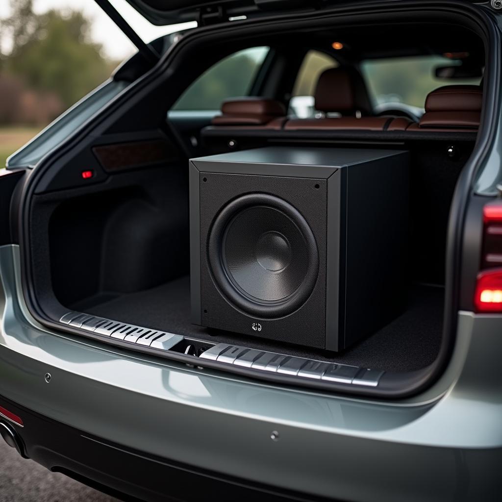 Bang & Olufsen Subwoofer im Auto integriert