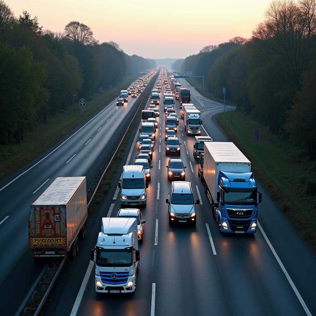 Aktuelle Verkehrslage auf der A2 bei Magdeburg